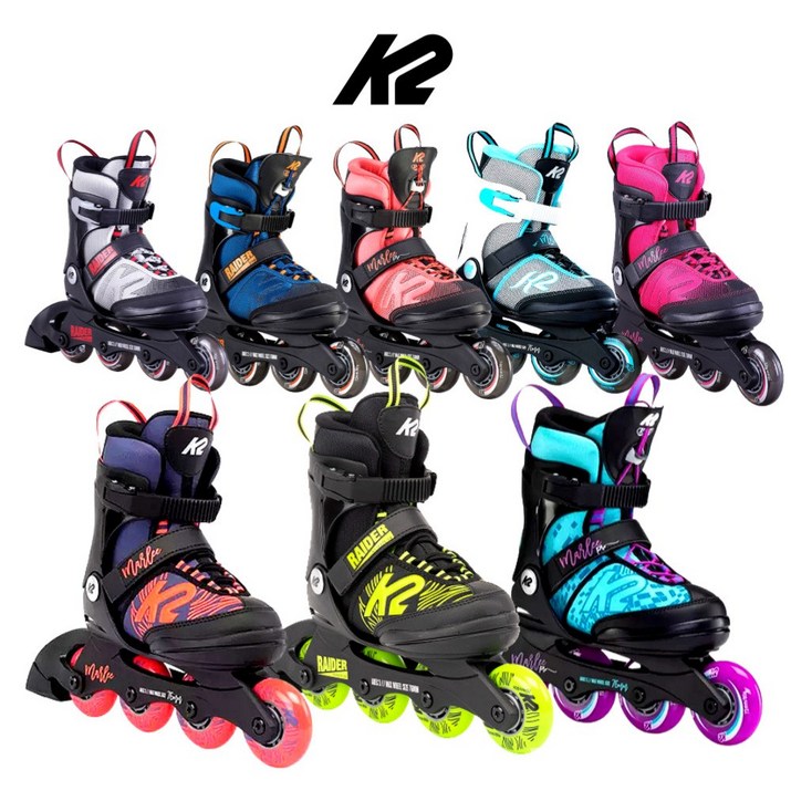 K2 인라인 스케이트 어린이용 미국직구 5th element 인라인 스케이트 모음, 그레이 / 레드