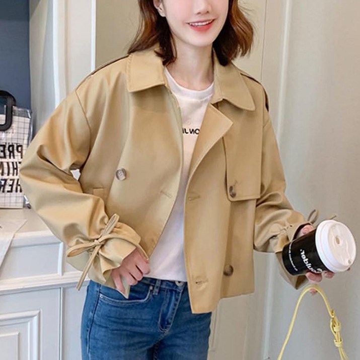 데일리 숏트렌치코트 짧은 바바리 여성재킷 기본 패션 sin29656eA