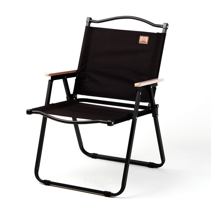 베어하이크 릴렉스 접이식 경량 캠핑 의자, 블랙, 1개