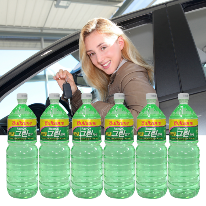 불스원 에탄올그린워셔액 1.8L x 6개, 단품, 6개