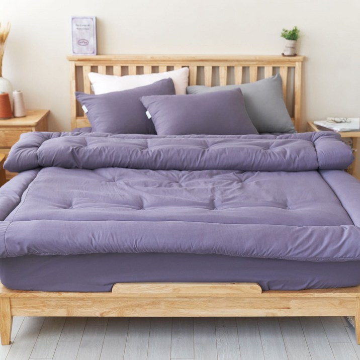 류금숙 모던 호텔 차렵이불+베개커버+누비 매트리스커버+침대패드 세트