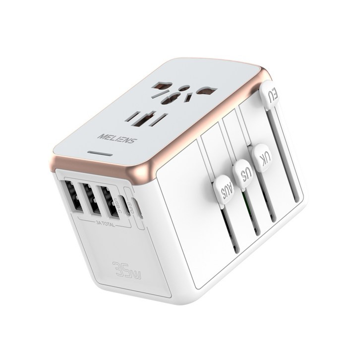 멜리언스 해외여행 5포트 고속충전 멀티 플러그 어댑터 PD35W ML-OL1, 1개