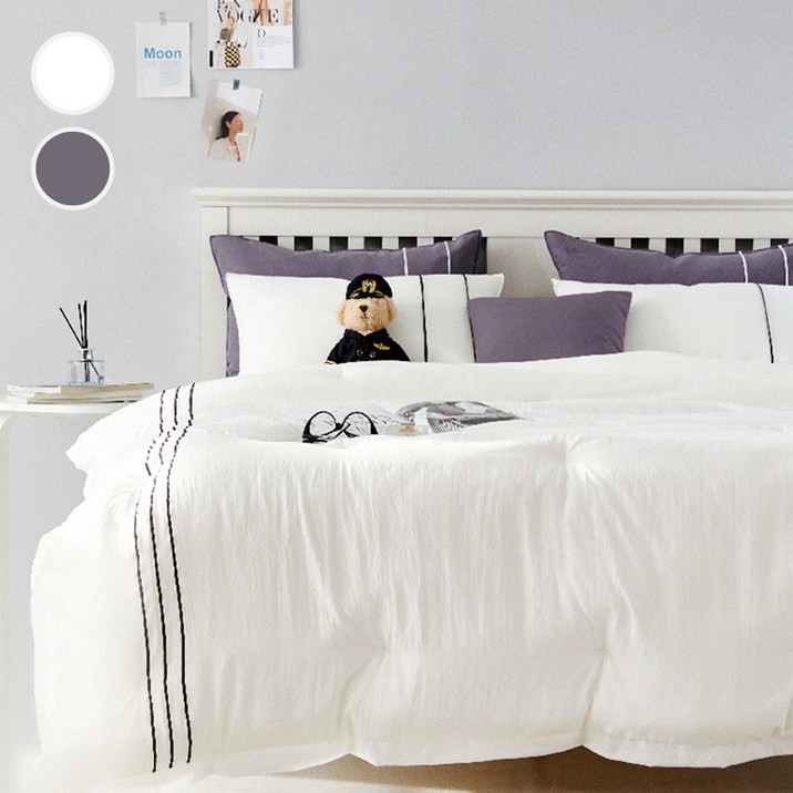 수젠하우스 코지 마이크로 실크 이불 패드 카페트 베개커버 침구 세트 2color