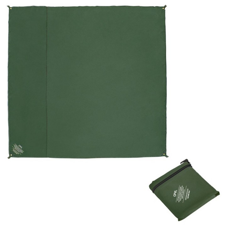 캠프빌리지 다용도 캠핑 내수압 4000 방수매트 그라운드시트 + 전용 수납가방, 카키