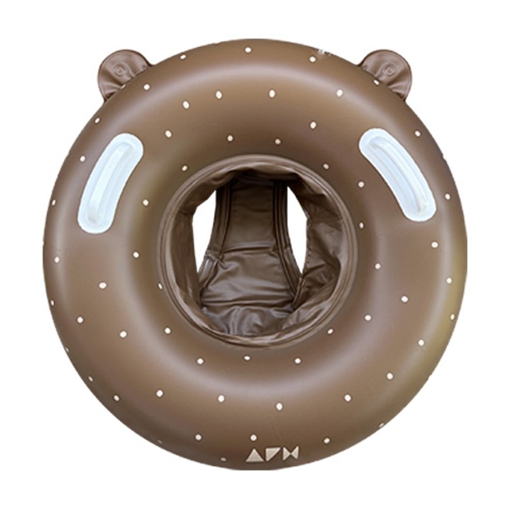 올포홈 도넛 감성 아기 튜브 KC인증 원형 보행기, 브라운, 1개