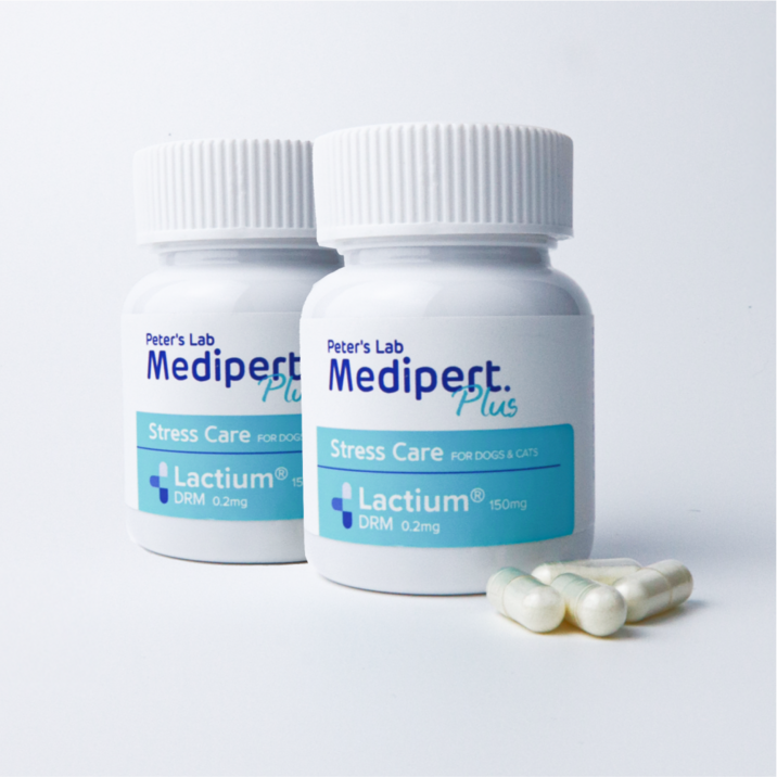 피터스랩 메디퍼트 플러스 강아지 고양이 락티움 진정제 MCT오일 체중조절제 영양제, 30정, 스트레스완화/안정/집중력관리, 2개