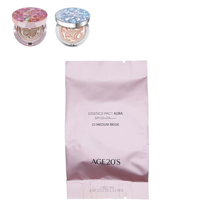 에이지투웨니스 최신상 에센스 커버 팩트 아우라 리필 3