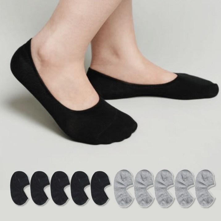 삭스영 여성용 페이크삭스 안벗겨지는 덧신 10켤레