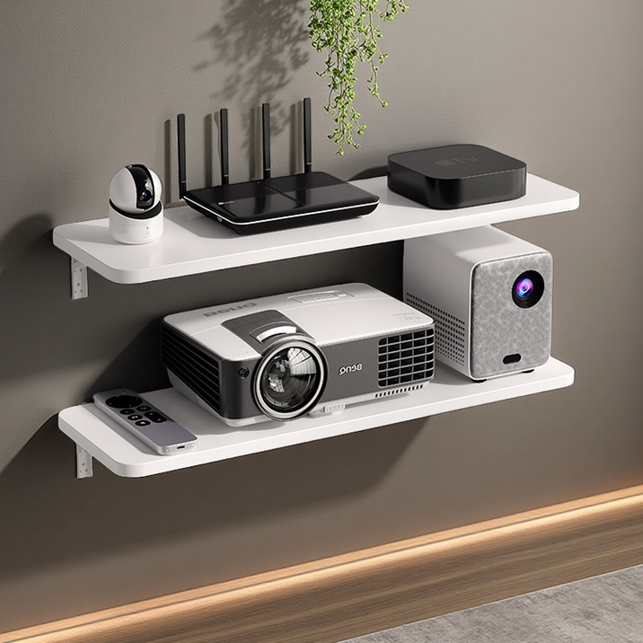 벽걸이 접이식 벽고정 테이블 벽선반 인테리어 사이드 벽부착 간이 테이블, 1단, 화이트