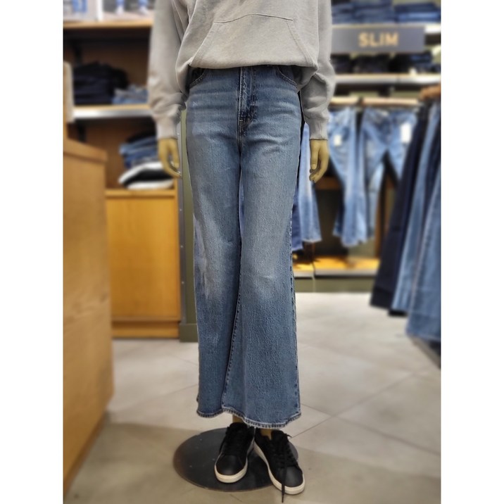 리바이스 여성 립케이지벨 와이드 부츠컷 청바지 사계절 A7503-0009NK