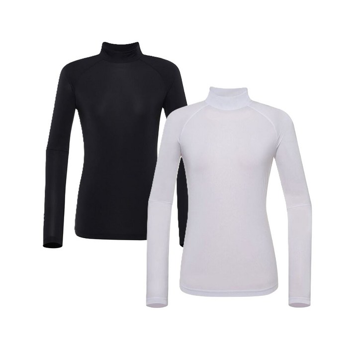 JDX 여성 냉감 하이넥 솔리드 베이스레이어 골프 일상 겸용 목폴라티 X2TLV6448