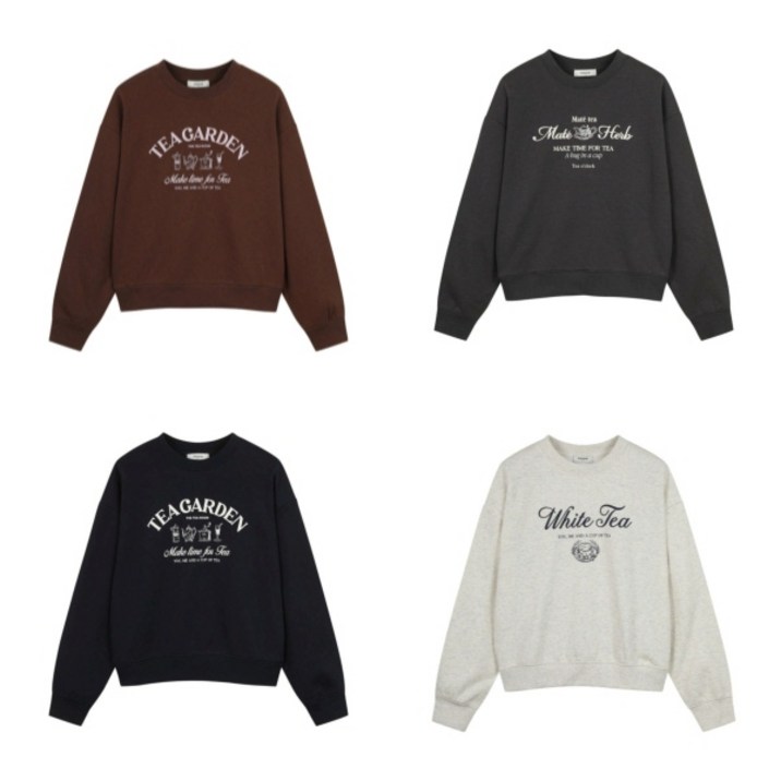 폴햄POLHAM여성 기모 그래픽 맨투맨 4컬러 PHF4TR2020