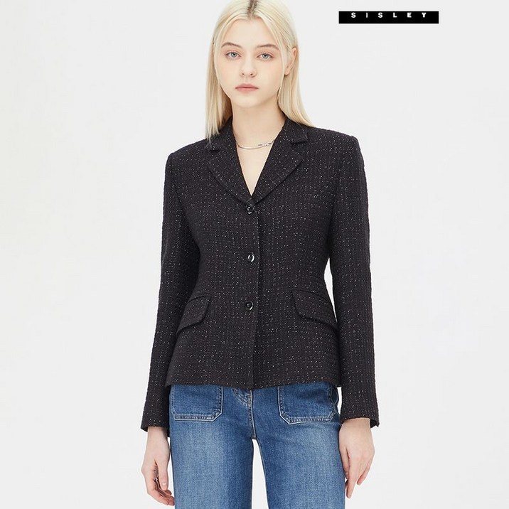 시슬리 임지연 착용 로제 트위드 자켓 SAJK12411