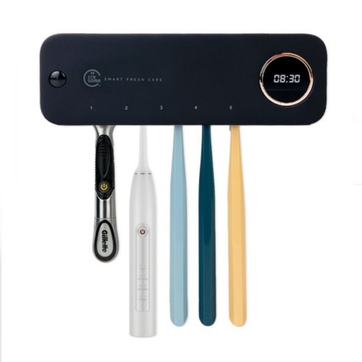 크리썸 가정용 휴대용 무선 UV USB 충전식 벽걸이 건조기 칫솔살균기, CRE-A001, 블랙 6746959907