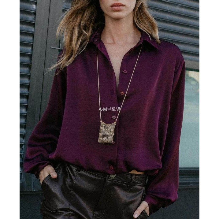 자라 새틴 벌룬 셔츠 2109581