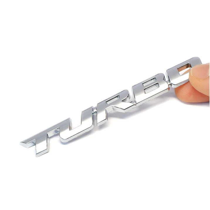 자동차 TURBO 4가지 컬러 레터링 엠블럼 금속재질 튜닝