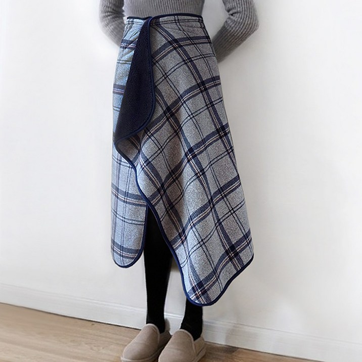 사니사니 극세사 망토 똑딱이 무릎 입는 담요