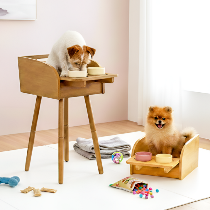 투더룸 원목 펫체어 강아지식탁의자 하이체어