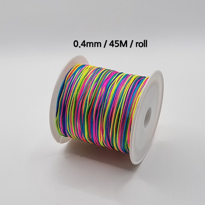 [비즈엔케이] 0.4mm 나일론 매듭실 45M (롤) 판매단위 팔찌 만들기 재료