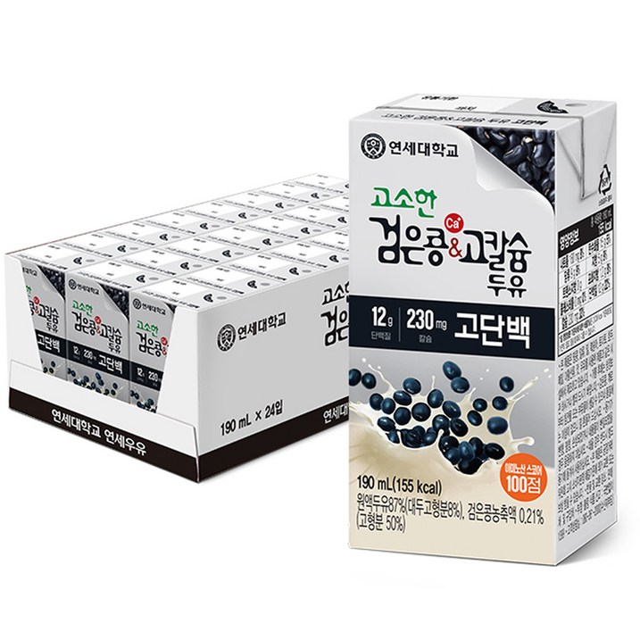 고소한 검은콩&고칼슘 고단백 두유 - 쌍투몰