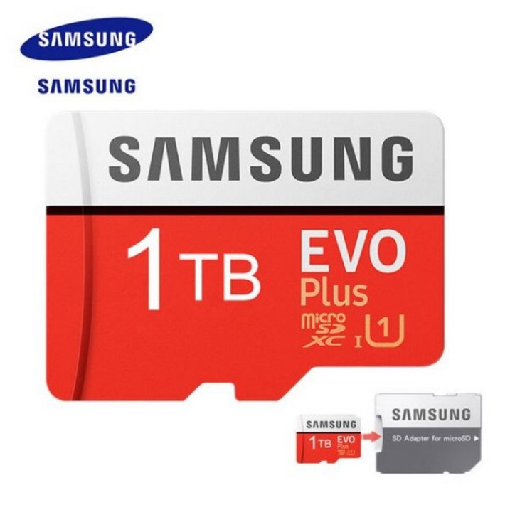 삼성sd카드512 새로운 원본 Samsung SD 카드 128GB 256GB 512GB 1TB 메모리 카드 Class10 EVO 선택 TF 카드 Minisd 플래시 Usb Pendrive 무료 어댑