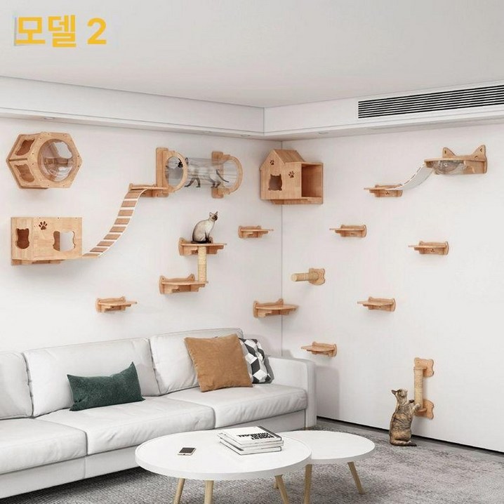 픽온 캣타워 고양이놀이 풀옵션 공간 고양이 원목캣타워 미니캣타워 고양이놀이터