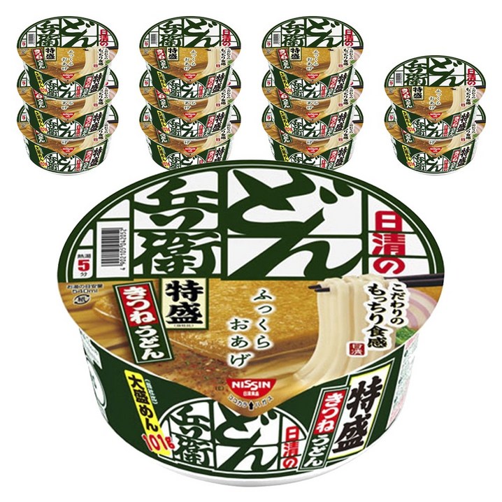 닛신 돈베이 특대 유부우동 컵라면, 12개