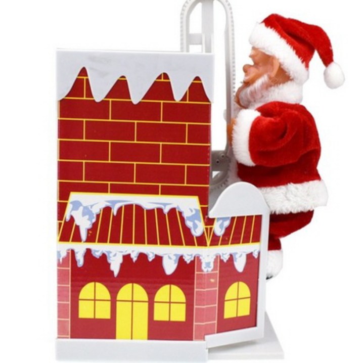 굴뚝 타는 산타 전동 움직이는 산타 인형 장난감 크리스마스 장식 산타 장난감