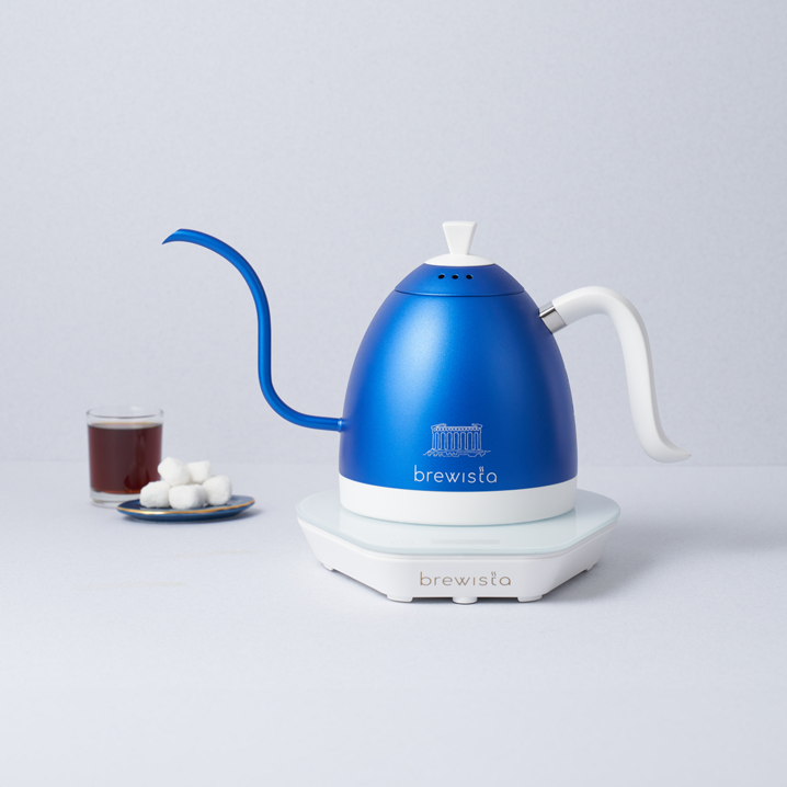 브뤼스타 아티산 전기드립포트 지중해블루 600ml, 단일상품