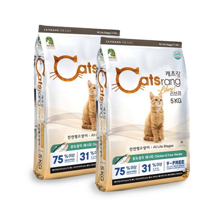 캐츠랑 리브레5kg X 2개 전연령 고양이사료 고양이밥, 5kg, 닭참치 캐츠랑 리브레5kg X 2개 전연령 고양이사료 고양이밥, 5kg, 닭참치