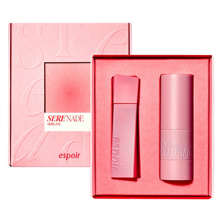 에스쁘아 세레나데 에디션 꾸뛰르 립틴트 블러벨벳 5.5g 톤페어링 리퀴드 치크 8ml 세트