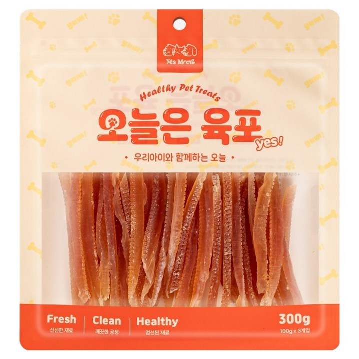 예스몽 오늘은 육포 강아지 간식