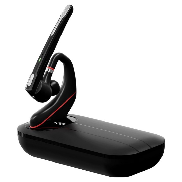 엠지텍 노이즈 캔슬링 통화용 블루투스 이어폰, ST 501230, BLACK