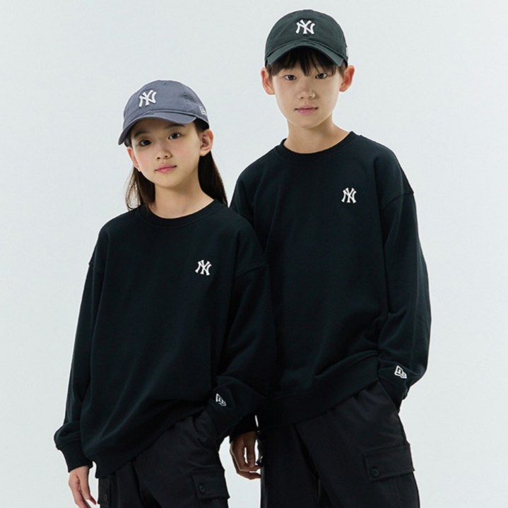 뉴에라 아동용 MLB 스몰 로고 맨투맨 뉴욕 양키스