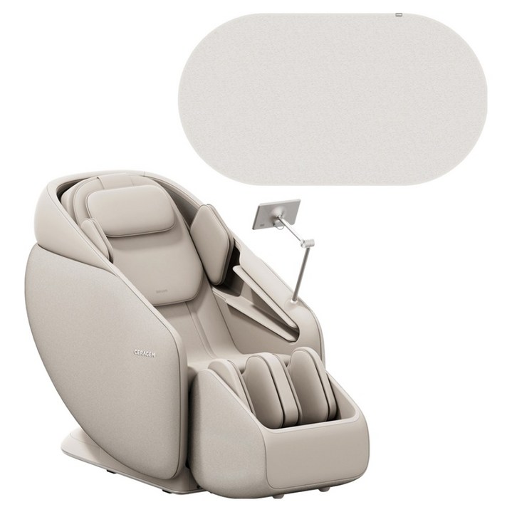 세라젬 파우제 M10 안마의자 러그 세트 방문설치, CGM EMCG2403, 베이지