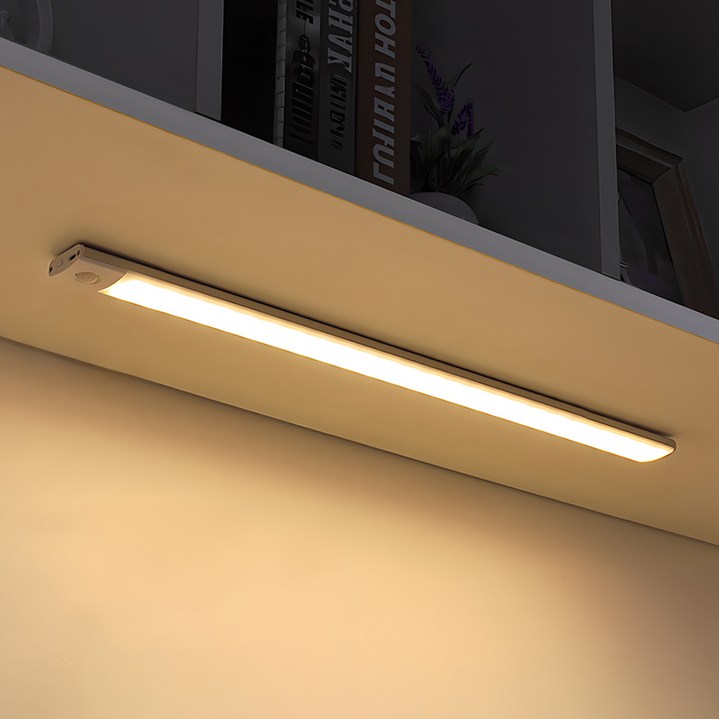 충전식 3색 LED 밝기 조절 무선 모션 직부등 40cm, 웜화이트 + 내추럴화이트 + 쿨화이트, 1개