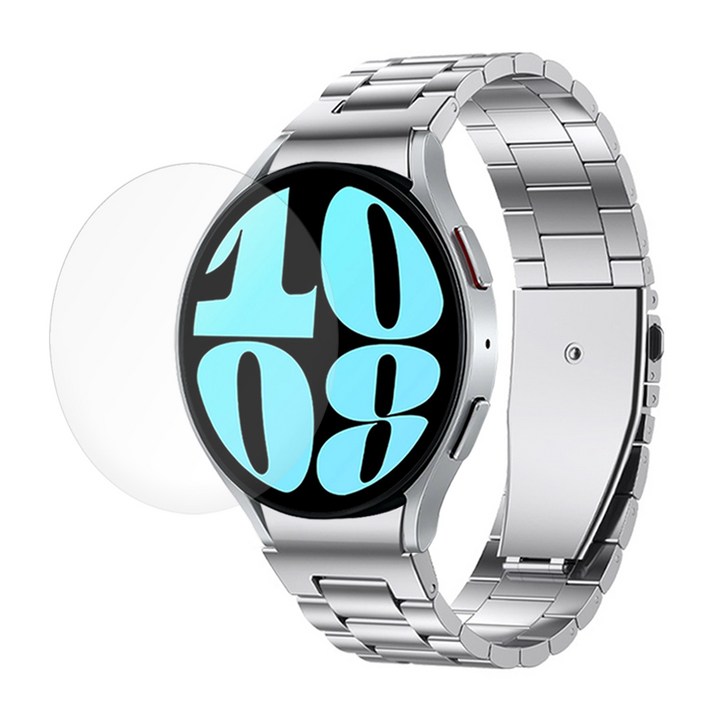 스페이스쉴드 갤럭시워치 7654 호환 원클릭 ONE CLICK 날개형 스틸 밴드 시계줄 20mm 스트랩 필름 1매