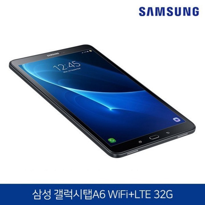 삼성전자 갤럭시탭A6 10.1 SMT585 WiFiLTE 32G 블랙 충전기케이블필름케이스 태블릿PC, 블랙