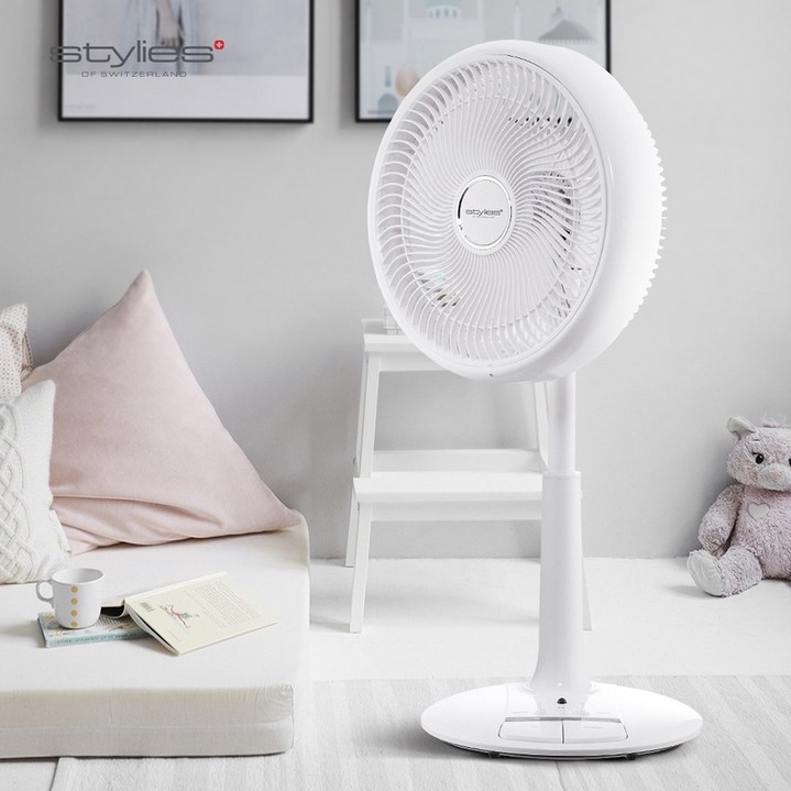 [저소음] 발터치 리모컨 스탠드 선풍기 3단풍속 회전 가정용 SSF-3805R