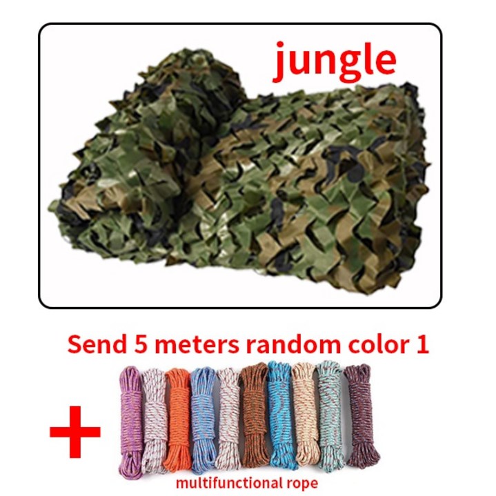 가제보,캐노피천막 군사 위장 그물 자동차 텐트 전망대 흰색 파란색 검정 베이지, 02 Jungle camouflage09 4x4m