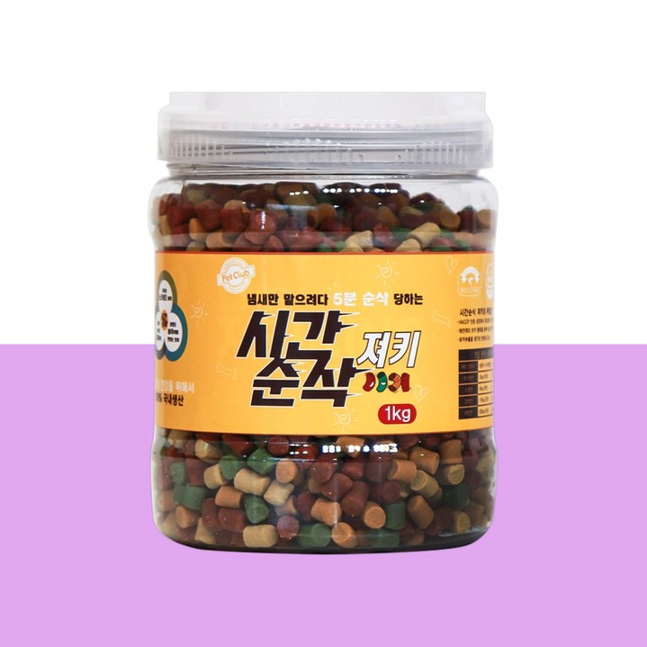 [소유스] 벨버드 시간순삭 져키 1kg 강아지 대용량 훈련용 노즈워크 국내산 연어 황태 간식, 1개, 1kg