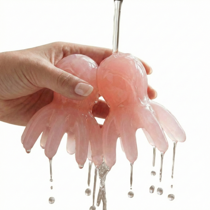 텐토라 문어 두피 얼굴 목 바디 괄사 마사지기 1+1