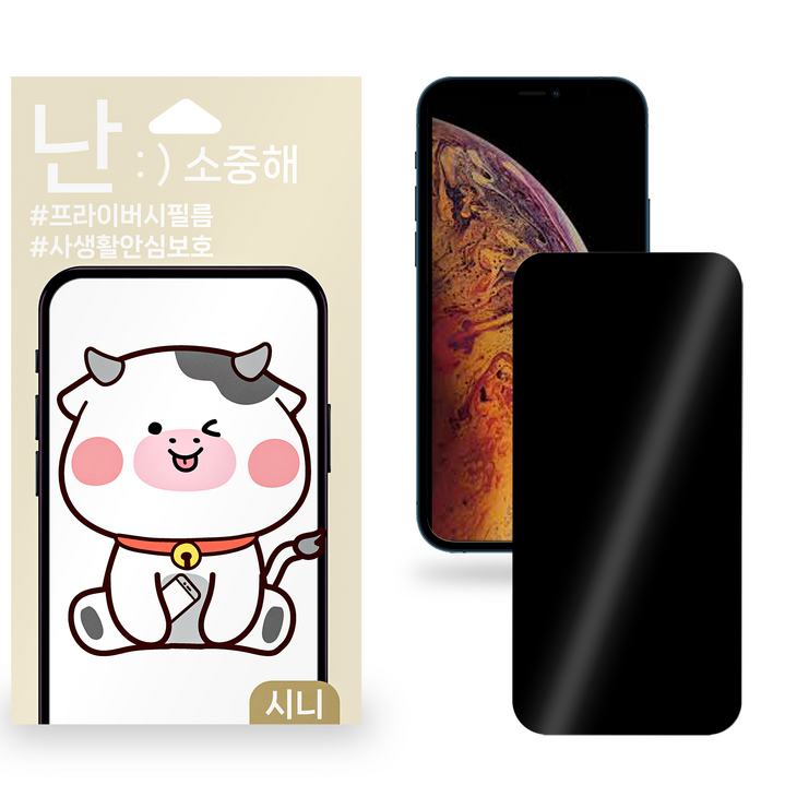 아이폰11 프로 맥스 사생활보호필름 핸드폰필름 액정보호필름, 2개