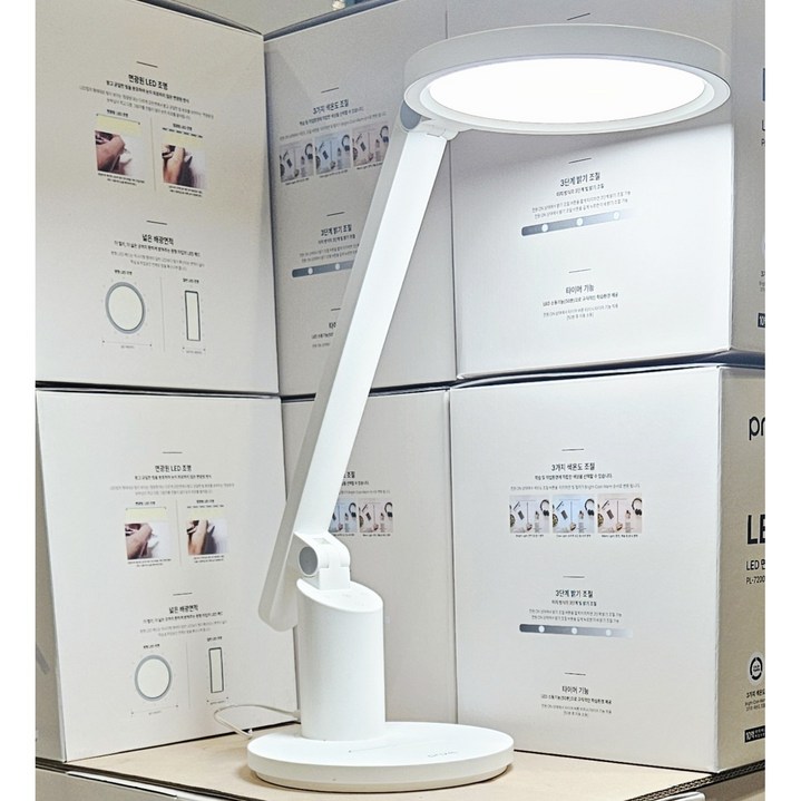 프리즘 LED 면광원 데스크 스탠드, PL-7200WH
