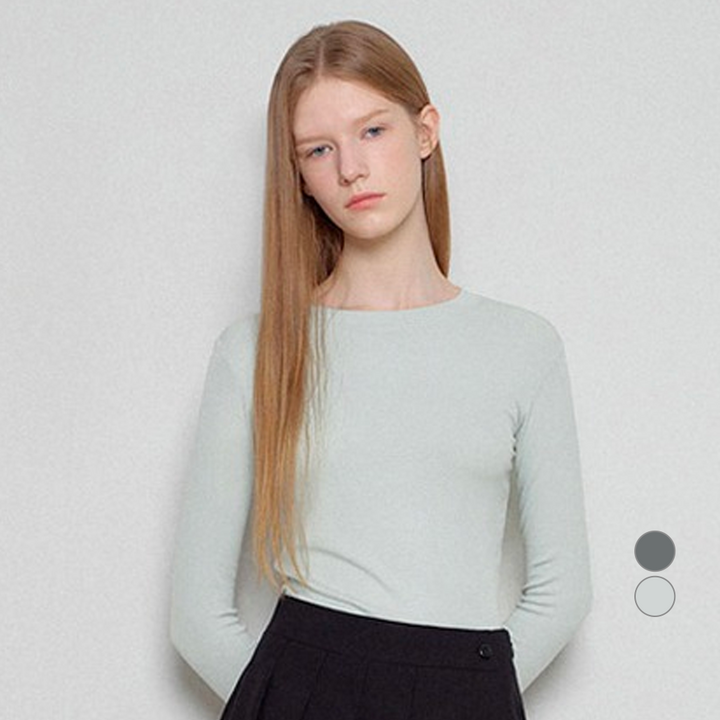 리스트 여성용 베이직 라운드넥 티셔츠 TSJTSO72030