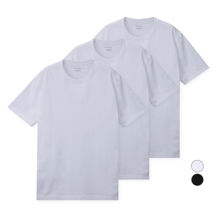 흰티 마인드브릿지 남성용 고밀도 순면 기본 반팔 티셔츠 MATS0101 3p