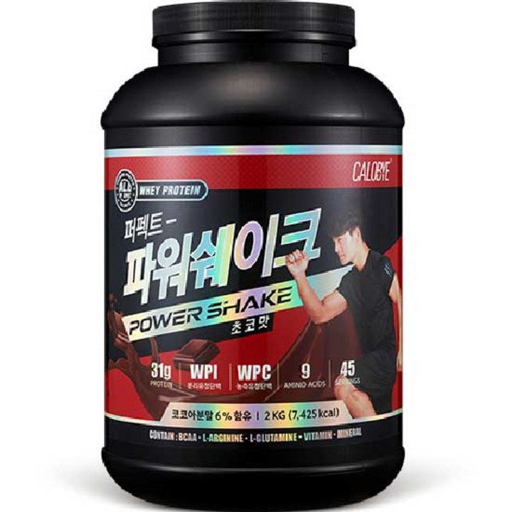 스포츠/레저 칼로바이 퍼펙트 파워쉐이크 초코맛 단백질보충제, 1개, 2kg