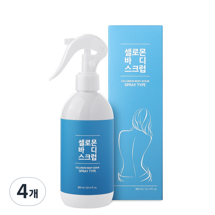 셀로몬 바디스크럽 코튼향, 300ml, 4개