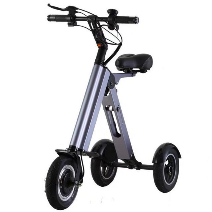 전기자전거 전동자전거 접이식자전거 성인 휴대용 접이식 장애인 자동 스쿠터, 노인용 스마트 전기 자전거, 01 grey k7