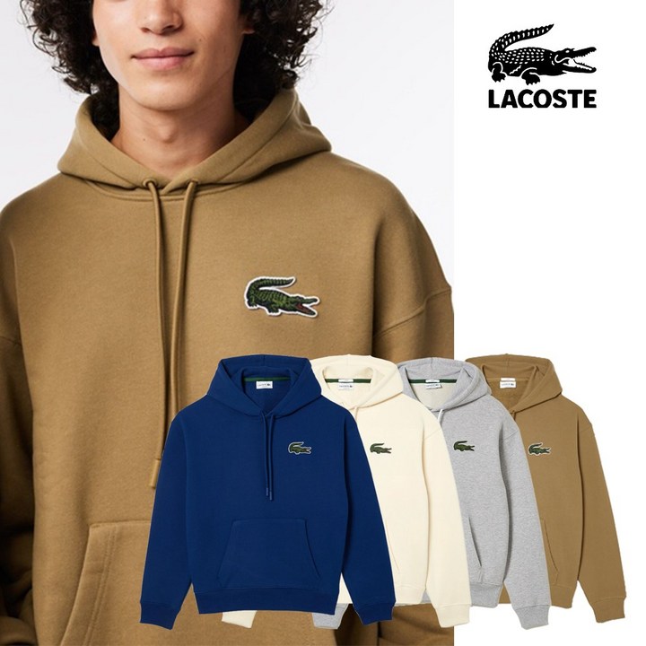 라코스테 LACOSTE  빅크록 남녀공용 후드 티셔츠